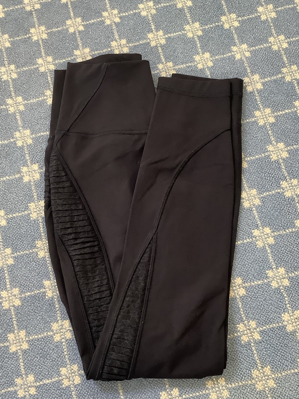 lululemon athletica Black Leggings with Textured Side Panels